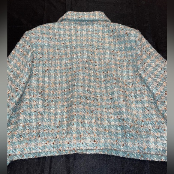 L'AGENCE Bridges Tweed Crop Jacket in Sage - Picture 10 of 15